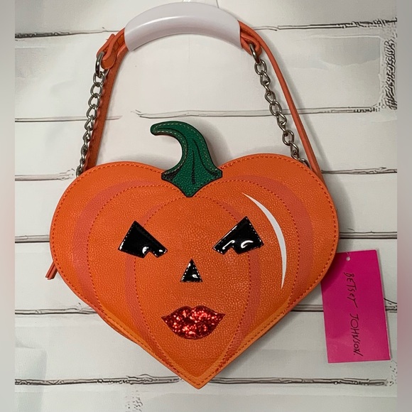 Betsey Johnson Handbags - Betsey Johnson Kitsch Crossbody Pumpkin Bag Orange XOGINGER NWT